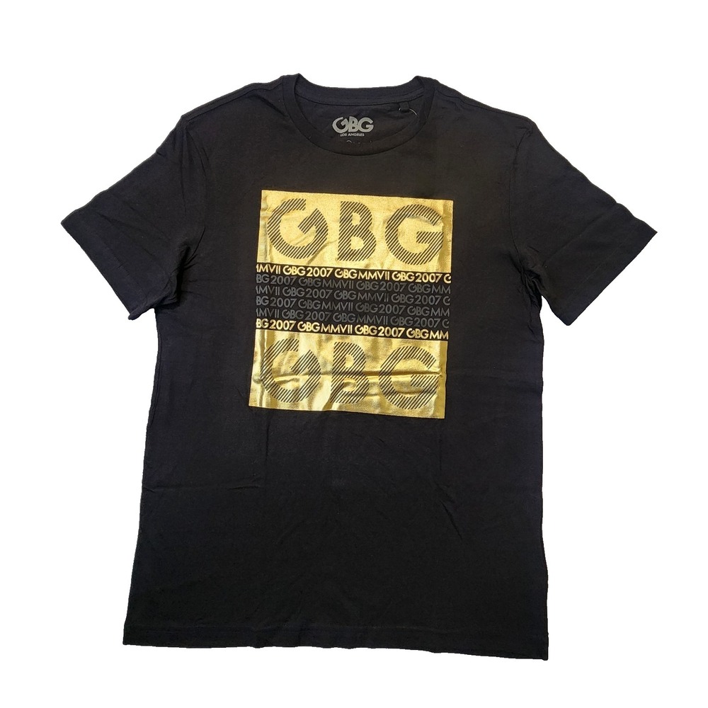 G by GUESS Los Angeles Men's Short Sleeve T-Shirt Size M Jonathan Tee Black/Gold
